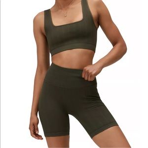 Spiritual Gangster green biker shorts